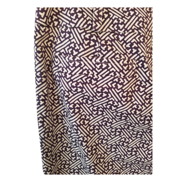 Talbots Women's Capri Shorts White Purple Size 12 (33/34) Inseam 23 in - Picture 6 of 7